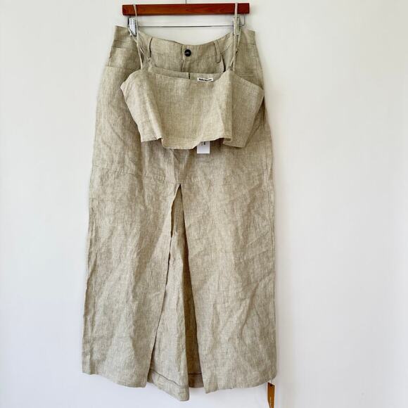 Reformation Dresses & Skirts - Reformation Natural Linen 2 piece Midi Skirt with top